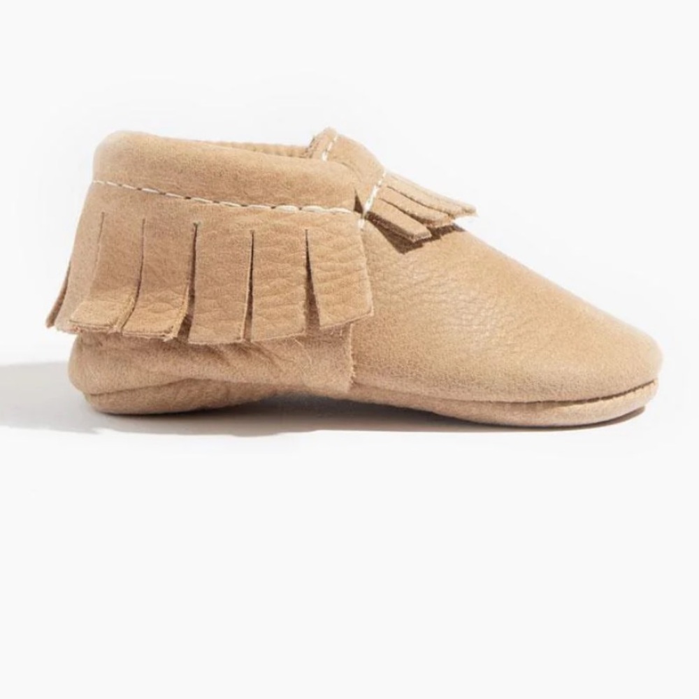 Freshly Picked Weathered Brown Moccasin Baby Shoe